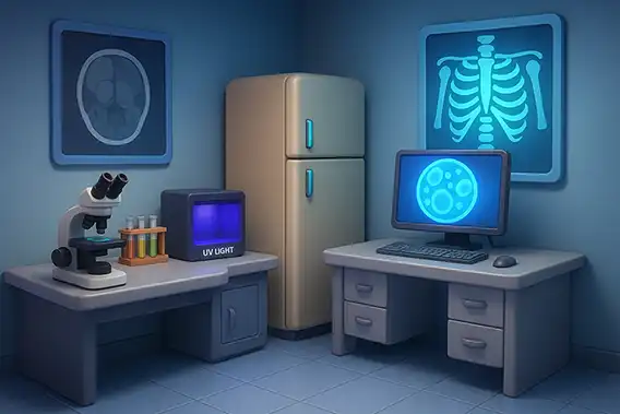 Medical diagnostics lab escape room